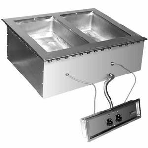Eagle Group SGDI-2-240T6 Drop-in Wet or Dry Type Hot Food Well Unit - 120v