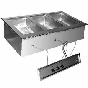 Eagle Group SGDI-3-120T-D Drop-in Wet or Dry Type Hot Food Well Unit - 120v