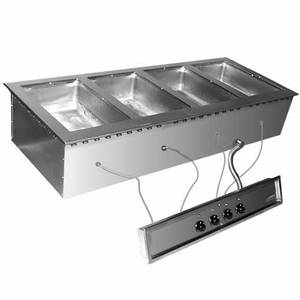 Eagle Group SGDI-4-240T6 Drop-in Wet or Dry Type Hot Food Well Unit - 240v