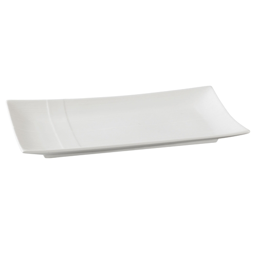 Yanco China SH-209 Shanghai Bone White Porcelain 9.5" x 4.5" Plate - 3 Doz