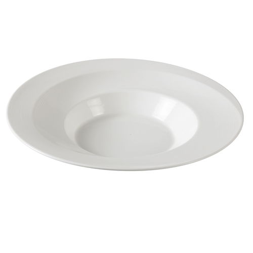 Yanco China SH-312 Shanghai Bone White Porcelain 24 oz. 12.5" dia. Soup Plate