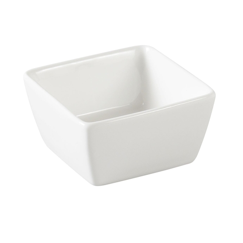 Yanco China SH-403 Shanghai Bone White Porcelain 3" x 3" Sauce Dish - 4 Doz