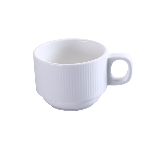 Yanco China SI-001 Siena White Porcelain 7 oz. 3.4" dia. Tea Cup - 3 Doz