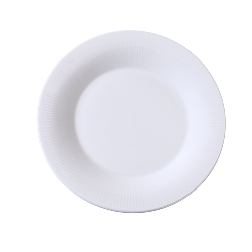 Yanco China SI-107 Siena White Porcelain 7" dia. Plate - 3 Doz