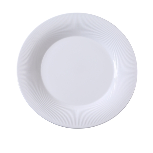 Yanco China SI-110 Siena White Porcelain 10.5" dia. Plate - 1 Doz