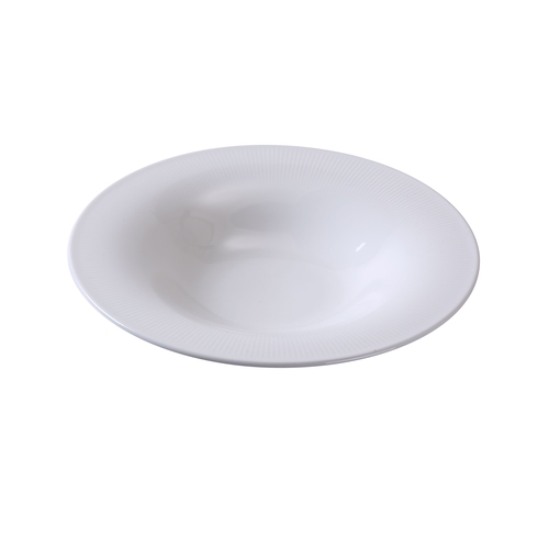 Yanco China SI-310 Siena White Porcelain 12 oz. 10.5" dia. Soup Plate - 1 Doz