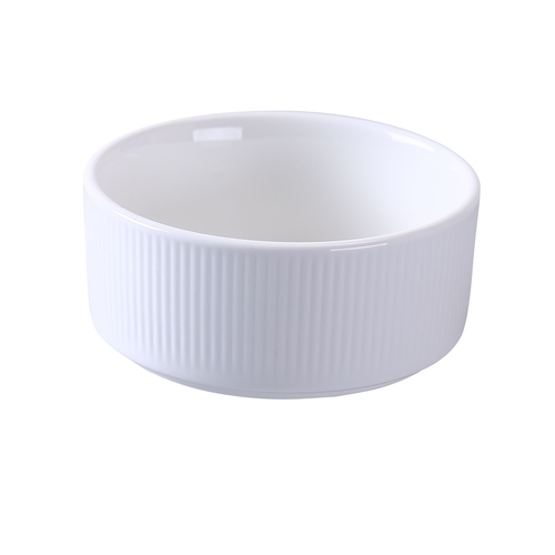 Yanco China SI-504 Siena White Porcelain 8 oz. 4" dia. Soup Cup - 3 Doz