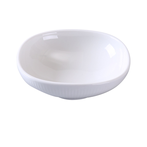 Yanco China SI-505 Siena White Porcelain 6 oz. 4.5" dia. Sauce Dish - 3 Doz