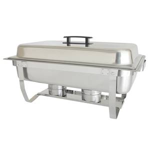 Thunder Group SLRCF001F 8 Quart Full Size Stainless Steel Chafer w/ Folding Stand