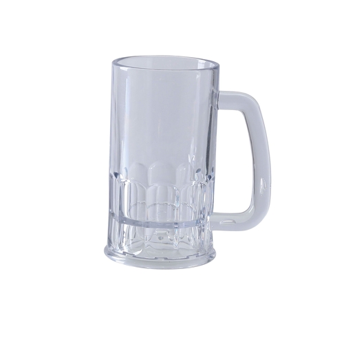 Yanco China SM-12-B Stemware Clear Plastic 12 oz. 3" dia. Beer Mug - 2 Doz
