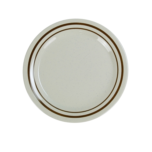 Yanco China SS-107 Sesame Beige Melamine 7.25" dia. Dinner Plate - 4 Doz