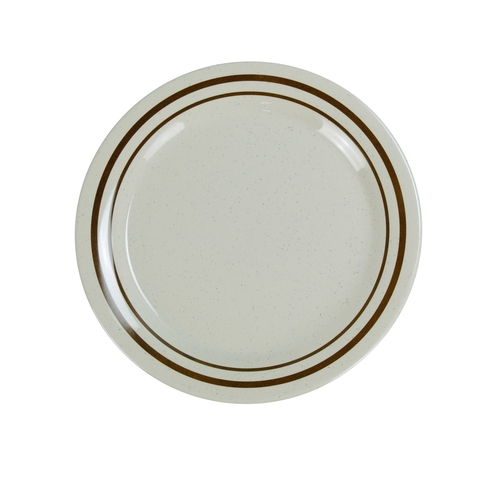 Yanco China SS-109 Sesame Beige Melamine 9" dia. Dinner Plate - 2 Doz