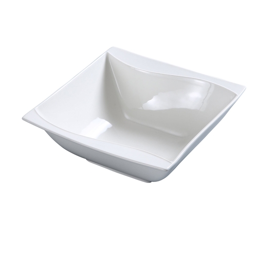 Yanco China SW-504 Sea Wave Bone White Porcelain 5 oz. Dessert Bowl - 3 Doz