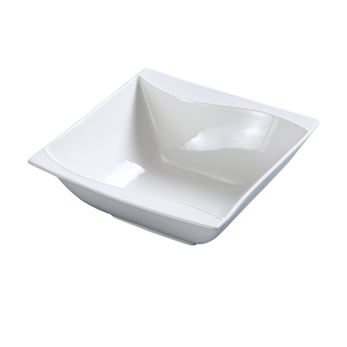 Yanco China SW-506 Sea Wave Bone White Porcelain 15 oz. Salad Bowl - 3 Doz