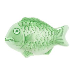 Thunder Group 1600CFG 16" Light Green Festive Fish Melamine Fish Platter - 1 Doz