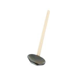 Thunder Group 30-28 3" x 8-1/2" Black Bamboo Solid Soup Serving Spoon