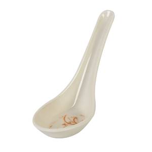 Thunder Group 7003GD 3/4 oz Gold Orchid Pattern Melamine Spoon - 1 Doz