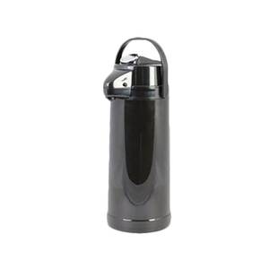 Thunder Group APLG025 2.5 Liter Plastic, Glass Lined Black Lever Top Airpot