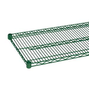 Thunder Group CMEP2424 24" x 24" Green Epoxy Coated Wire Shelf w/ Sleeve Clips