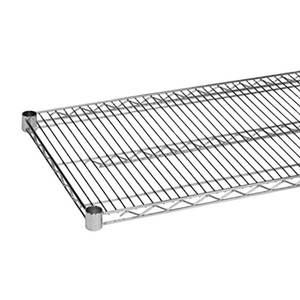 Thunder Group CMSV1472 14" x 72" Chrome Plated Wire Shelf w/ Sleeve Clips