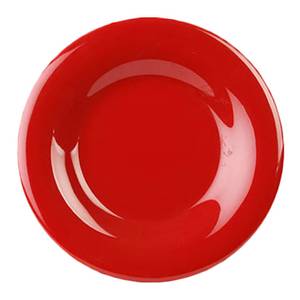 Thunder Group CR012PR 11-3/4" Diameter Pure Red Wide Rim Melamine Plate - 1 Doz