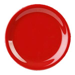 Thunder Group CR010PR 10-1/2" Diameter Pure Red Wide Rim Melamine Plate - 1 Doz