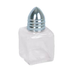 Thunder Group GLTWCC005 1/2 oz Glass Cube Base Salt/Pepper Shaker - 1 Doz