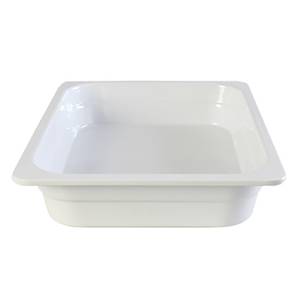 Thunder Group GN1122W 1/2 Size White Melamine Stackable Food Pan - 2-1/2 Deep