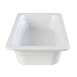 Thunder Group GN1132W 2-1/2"D Melamine Stackable Food Pan - White