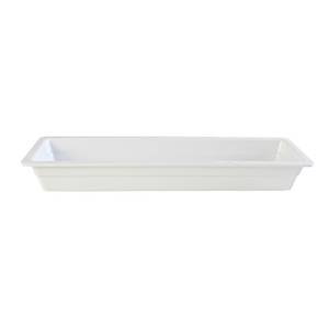 Thunder Group GN1222W 1/2 Size Long White Melamine Stackable Food Pan - 2-1/2 Deep