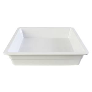 Thunder Group GN1232W 2/3 Melamine Stackable Food Pan - White