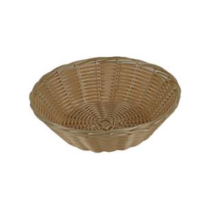 Thunder Group PLBB825 8"x8"x2-1/4" Natural Tan Plastic Woven Stackable Basket