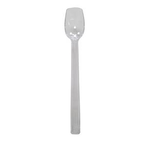 Thunder Group PLBS110CL 3/4 oz Clear Polycarbonate Perforated Buffet Spoon - 1 Doz