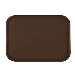 Thunder Group PLFFT1014BR 10-1/2" x 13-5/8" Brown Polypropylene Fast Food Tray