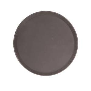 Thunder Group PLFT1600BR 16" Fiberglass Round Heavy Duty Serving Tray - Brown
