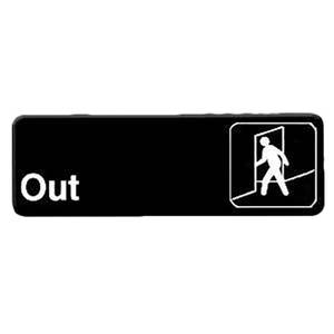 Thunder Group PLIS9308BK 9" x 3" Black Self Adhesive Information Symbol Sign