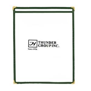 Thunder Group PLMENU-1GR 8-1/2" x 11" Green Single Pocket Laminate Menu Cover