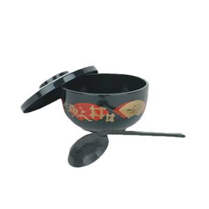 Thunder Group PLNB002 30 oz Black Plastic Soup/Noodle Donburi Bowl