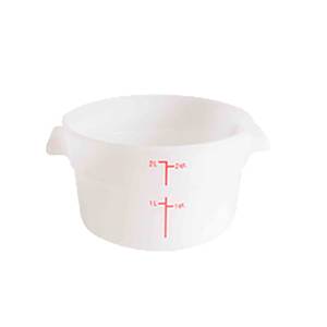 Thunder Group PLRFT302PP 2 Qt White Polypropylene Round Food Storage Container