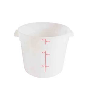 Thunder Group PLRFT306PP 6 Qt White Polypropylene Round Food Storage Container