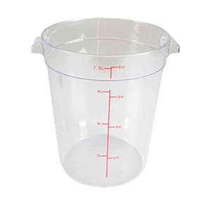 Thunder Group PLRFT308PC 8 Quart Round Food Storage Container - Clear