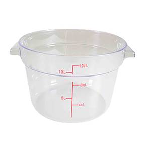 Thunder Group PLRFT312PC 12 Quart Clear Polycarbonate Round Food Storage Container