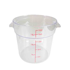Thunder Group PLRFT318PC 18 Qt Clear Polycarbonate Round Food Storage Container