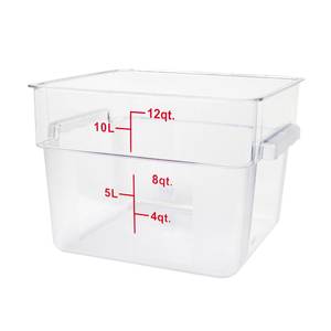 Thunder Group PLSFT012PC 12 Qt Clear Polycarbonate Square Food Storage Container
