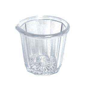 Thunder Group PLSP002D 2 oz Clear Plastic Fluted Syrup Cup - 1 Doz