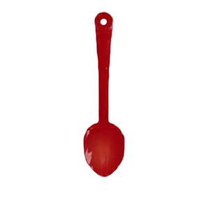 Thunder Group PLSS111RD 11" Red Polycarbonate Solid Serving Spoon - 1 Doz