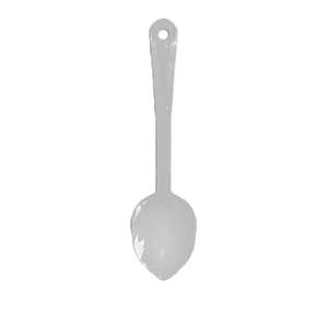 Thunder Group PLSS211WH 13" White Polycarbonate Solid Serving Spoon - 1 Doz
