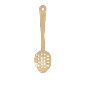 Thunder Group PLSS213BG 13" Perforated Beige Polycarbonate Serving Spoon - 1 Doz