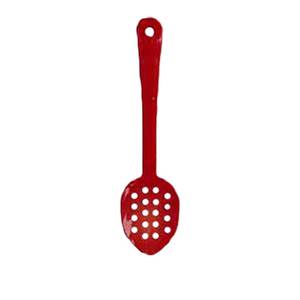 Thunder Group PLSS113RD 11" Red Polycarbonate Perforated Serving Spoon - 1 Doz