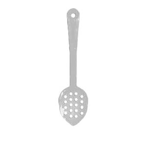Thunder Group PLSS113WH 11" White Polycarbonate Perforated Serving Spoon - 1 Doz